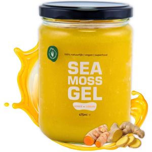 Sea Moss Gel Gember & Kurkuma - 300 ml - Superfood - Mineralen - Irish moss - Immuunsysteem - Gezonde huid - 2 weken verpakking