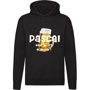 Ik ben Pascal, waar blijft mijn bier Hoodie - cafe - kroeg - feest - festival - zuipen - drank - alcohol - naam - trui - sweater - capuchon