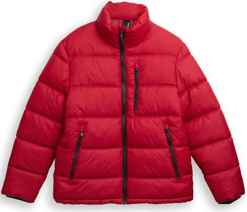 Tom Tailor - Gewatteerde Jas - Coach Red - Met Zakken