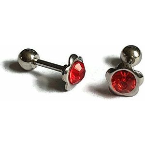 Helix Piercing voor oor Piercing bloem rood