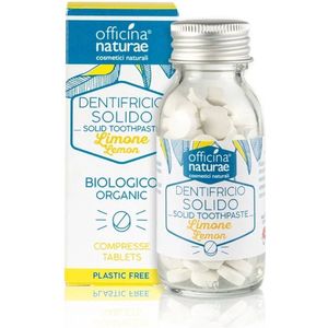 Officina Naturae - Bio Tandpasta Tabletten - Citroen - Biologisch en Plasticvrij - zonder Fluoride - 115 Tabletten