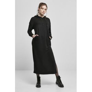 Urban Classics - Modal Terry Hoody Maxi lange jurk - S - Zwart