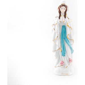 Heilige Maria Lourdes beeld 12,5 cm / Biscuit Porselein