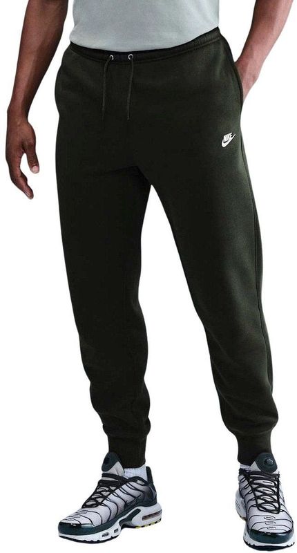 Nike - Sportswear Club Fleece - Joggingbroek - Donkergroen - Wit