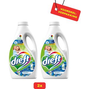 2 x Dreft Wasmiddel Ochtendfris 2 X 1600ml - Voordeelverpakking