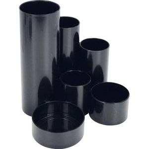 Westcott pennenbak - zwart - 6-vaks - 12x13.5x15cm - AC-E744577