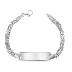 Juwelier Emo - graveerarmband Koningschakel plaat 11 mm - 22 cm - Zilver 925