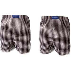 Embrator mannen Boxershorts 2-stuks geruit maat M