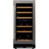 Vinata Premium Wijnklimaatkast Martino - Vrijstaand en Onderbouw - RVS - 32 flessen - 84.6 x 38 x 58.5 cm - Glazen deur