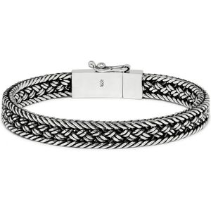 SILK Jewellery - Zilveren Armband - Mesh - 262.23 - Maat 23,0