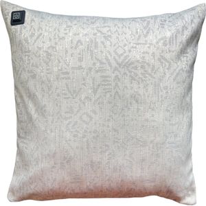 Warmpi® Draadloos Warmtekussen incl. Warmpi® Powerbank (10.000mah) - Beige Chaos - Het elektrisch verwarmde kussen heeft ook kabel van 3m voor opwarming via stopcontact of USB Poort - 3 warmtestanden - Afmeting 45x45 cm