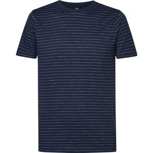 Petrol Industries - Heren Gestreept T-shirt Beachside - Blauw - Maat XXL