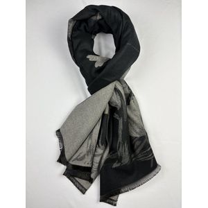 Tulpen sjaal van mooi zacht materiaal met twee kanten print 20% katoen en 80% viscose