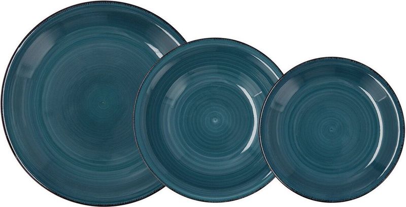 Serviesset Quid Saphir Vita, 18-delig, Keramiek, Blauw