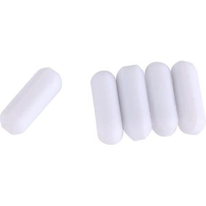 Magneetroerder PTFE 5 stuks - Laboratorium Magneetroerder Bar - Wit (C5 x 15 mm) .