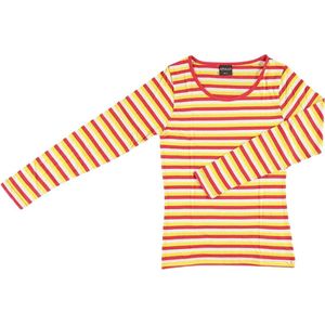 Apollo Verkleedshirt Oeteldonk Dames Katoen Rood/geel Maat L