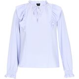 DreiMaster - Klassik - Blouse - Lichtblauw - Wijde Pasvorm