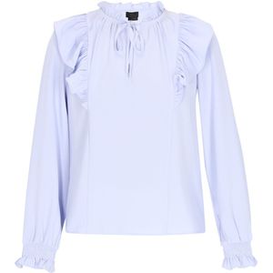 DreiMaster - Klassik - Blouse - Lichtblauw - Wijde Pasvorm