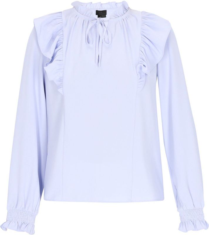 DreiMaster - Klassik - Blouse - Lichtblauw - Wijde Pasvorm