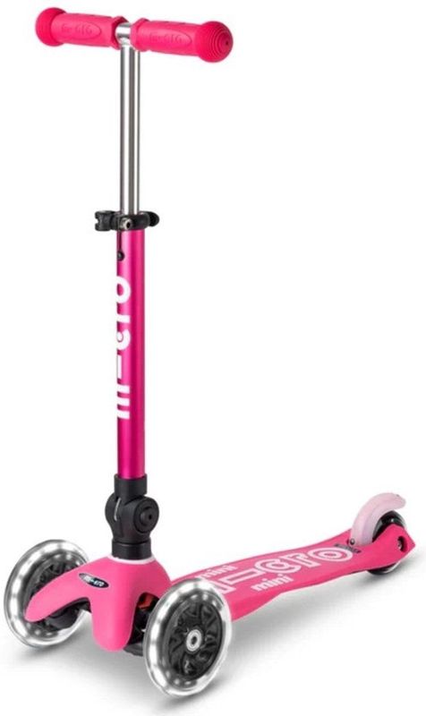 Micro - Mini Deluxe Inklapbaar Step - Pink - Glasvezel - Voor Kinderen 2-5 Jaar