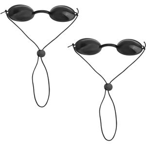 JHubers Goods - 2 Paar Beautybrillen met Verstelbare Elastische Band voor Veilig Bruinen - Transparante Beschermende Bril voor Rood Licht LED-Bruinen