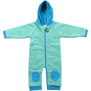 Ducksday - fleece - onesie - unisex - munt/groen - 74/80 - warm - promo