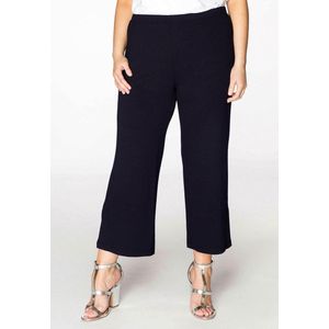 Yoek Cropped Loose Fit Broek Donkerblauw