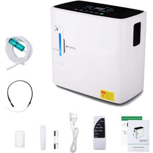 Zuurstofconcentrator - 90% hoge zuiverheid 1-8 l/min, O2-flux-zuurstofgenerator, met afstandsbediening voor thuis , DE-1S