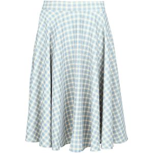 Banned Retro Blauwe geruite rok 'Cary' Medium-lengte rok blauw-wit XXL Dames