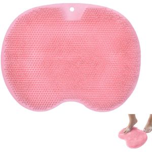 Rugwasser - Voetmassager - Silicone Douchewasper met Zuignappen - 1 Stuks - Voor Badkamer Gebruik Pink