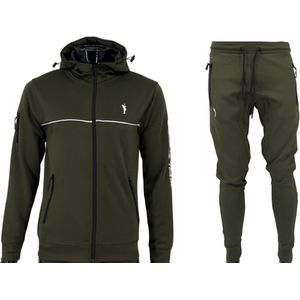 Hitman - Trainingspak Heren - Joggingpak Heren - Sportkleding Heren - Cadeau voor Man - Leger Groen - Maat M
