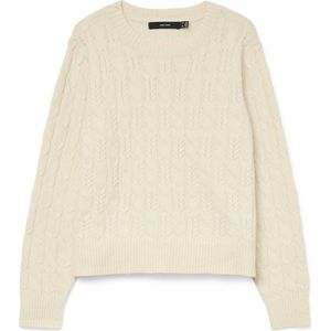 Vero Moda - Vmaries Ls O-neck Cable Pullover - Birch - Dames
