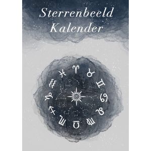 Bixorp Stars Sterrenbeeld Verjaardagskalender zonder jaartal - Uniek Design - Volgt de Sterrenbeelden en niet de Maanden - Ophangbare Wandkalender - Sterrenbeeld Kalender - Volwassenen en Kinderen - A4 Formaat Gerecycled Papier