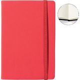 Notitieboek A5 rood met harde kaft en elastiek