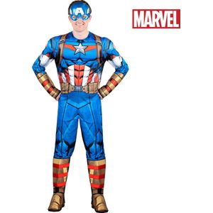 Captain America Adult Deluxe (Marvel) Maat XL