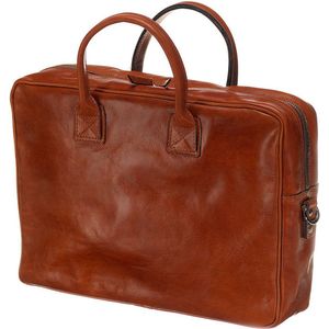 Mutsaers® Leren Laptoptas - The Sleeve Plus - Aktetas - Werktas - Cognac - 13.3 inch