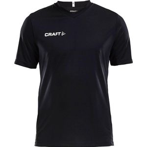 Craft Squad Jersey Solid SS Shirt Heren Sportshirt - Maat XL  - Mannen - zwart/wit