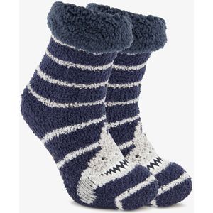 1 paar kinder huissokken dino met antislip - Groen - Maat 35