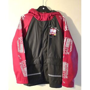 Regenjas Jongens Brandweerauto Rood Maat 92/98