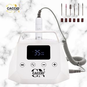 CACCIO®Premium 2.0 Nagelfrees- Nagelvijl Elektrische - Elektrische Nagelfrees - Nagels-65W-Wit - Elektrische Nagelvijl -HD Touchpad-Inclusief 6 bitjes-Licht Handstuk - Manicure/Pedicure Voeten en Handen - Manicureset voor nagels - Acrylnagels