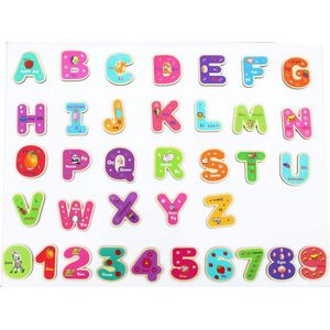 Houten magnetische letters en cijfers - koelkastmagneten voor kinderen - alfabet letter en cijfermagneten voor kinderen- ABC en Spelling Learning Toys- Kousvullers Stuffers for Kids