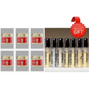 Bandido Haar Wax Nr 7. 6 Stuuk 125ml + 7 Tester CARTEL Parfum