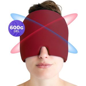 Ryce® Migraine Muts - Masker - Extra Dik 600G - Hoofdpijn - Warmte & Koude Therapie - Hot Cold Pack - Rood