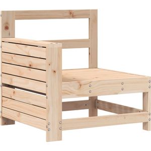 vidaXL Tuinbank - Tuinbanken - Tuinmeubel - Loungestoel Tuin - Tuinbank met armleuning en klaptafel massief grenenhout