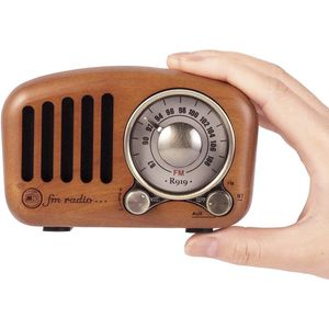 Retro Houten Bluetooth Radio met Klassieke Stijl en Moderne Functionaliteiten