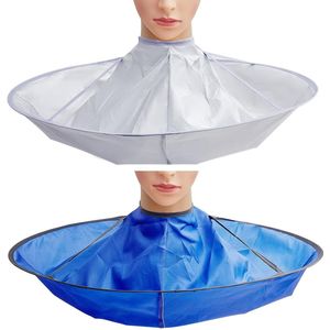 2 stuks kapperscape - kapperscape - knipcape - paraplu knipcape - opvouwbaar - haarverlengingen - geschikt voor tieners en volwassenen - blauw en zilver