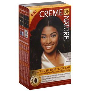 Permanente Kleur Argan Color Creme Of Nature Soft Black 3.0