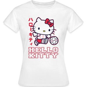 Hello Kitty Speelt Voetbal T-Shirt Dames