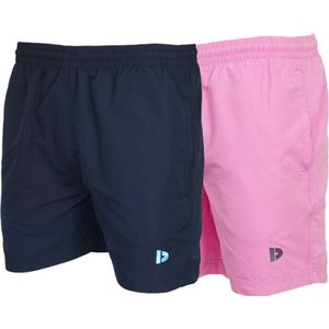 2-Pack Donnay Sport/Zwemshort Toon - Sportbroek - Heren - Navy/Soft pink - maat XXL