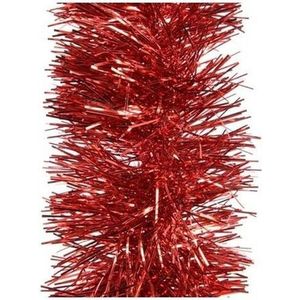 Rode folie slingers/guirlandes 270 x 10 cm - kerstboomslingers/kerstguirlandes - Kerstboomversiering rood